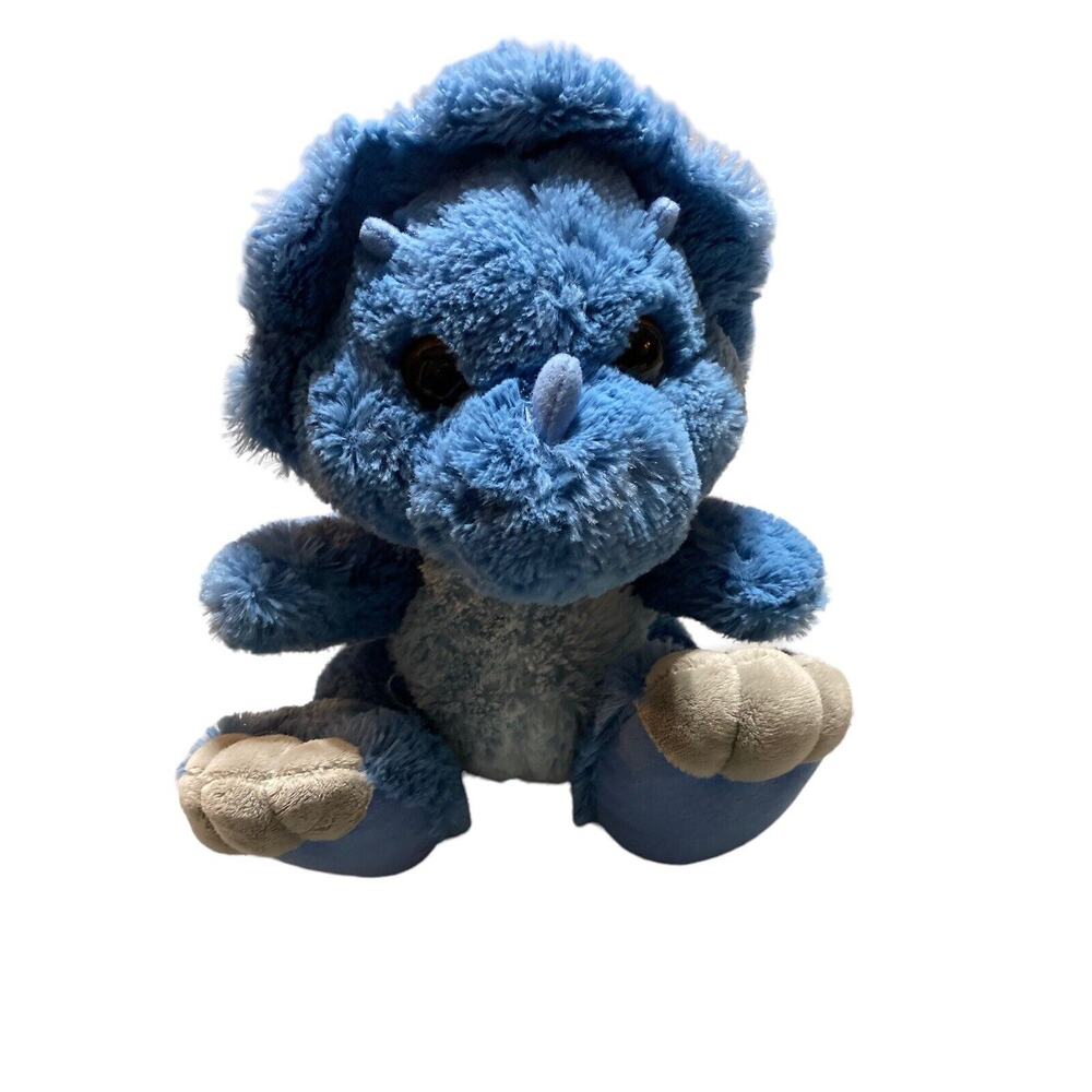 Aurora Blue Triceratops Dinosaur Baby Plush 10" Stuffed‎ Animal Toy
